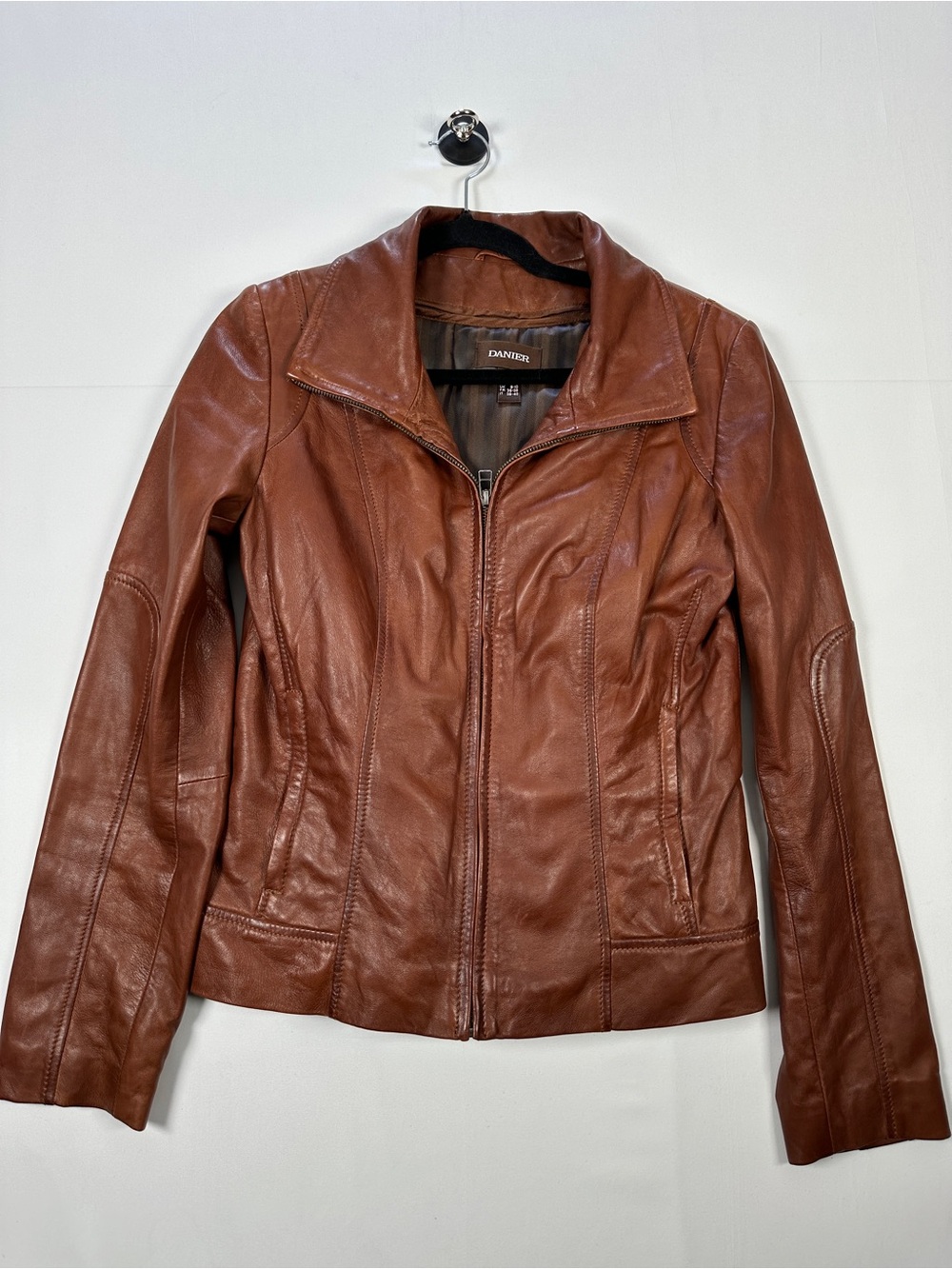 Danier Genuine Leather Thinsulate Insulated Jacket Cognac Brown XS